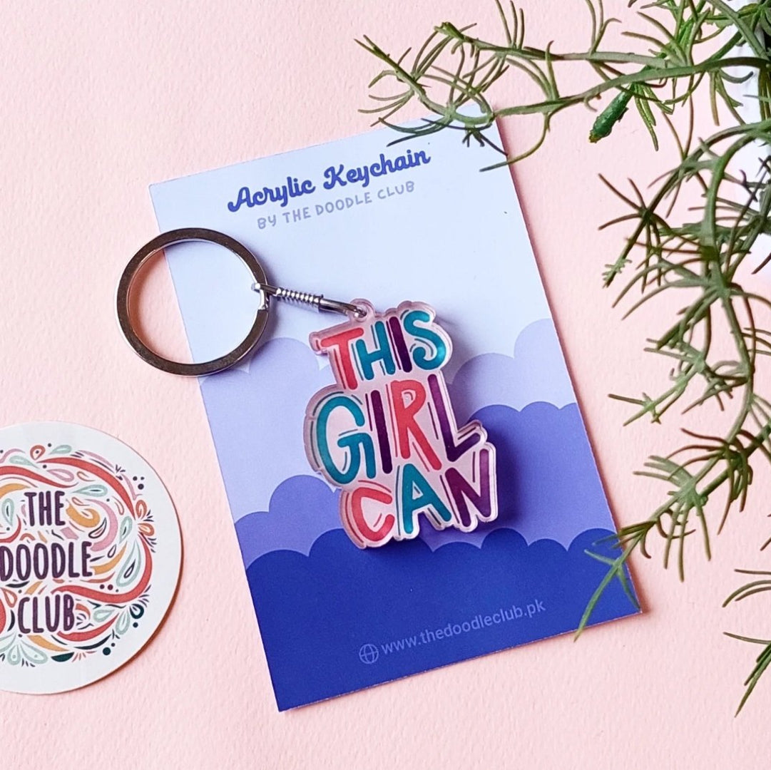This Girl Can Acrylic Keychain