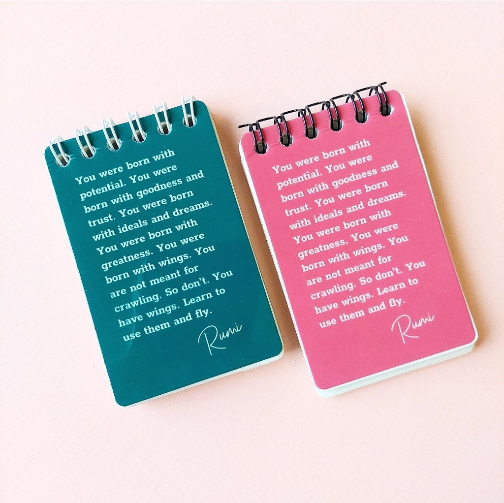 Rumi Quote Scarlet Mini Notepad