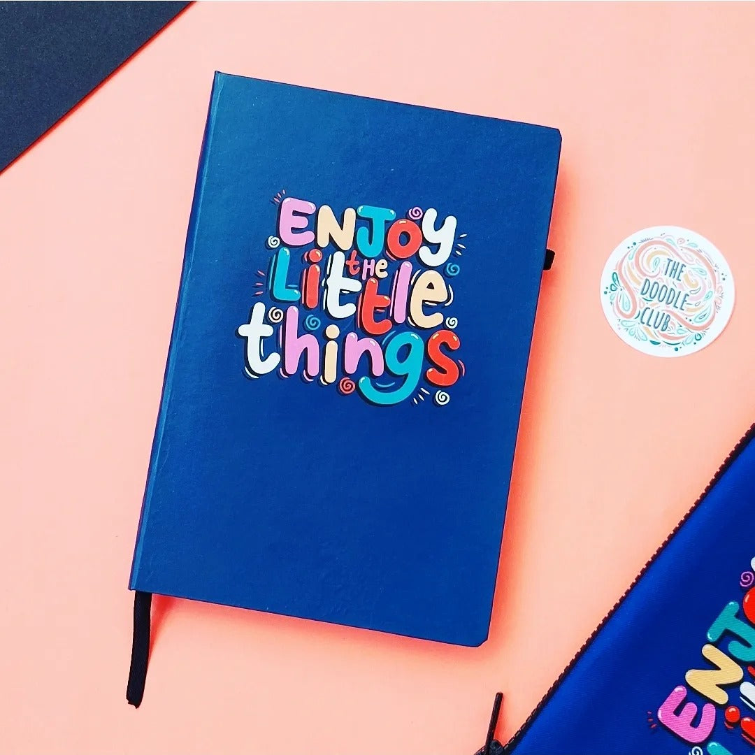 Enjoy the little things - Blue Journal