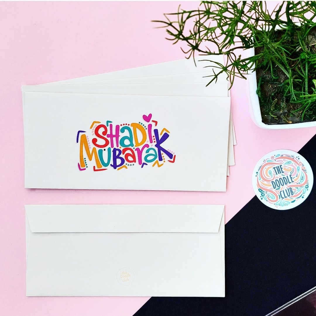 Shadi Mubarak - Offwhite Rainbow Envelopes