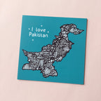 I love Pakistan' Doodle - Fridge Magnet