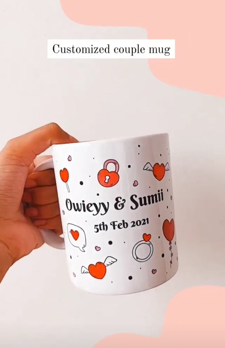 Couple Theme Named Mug (Pre-paid)