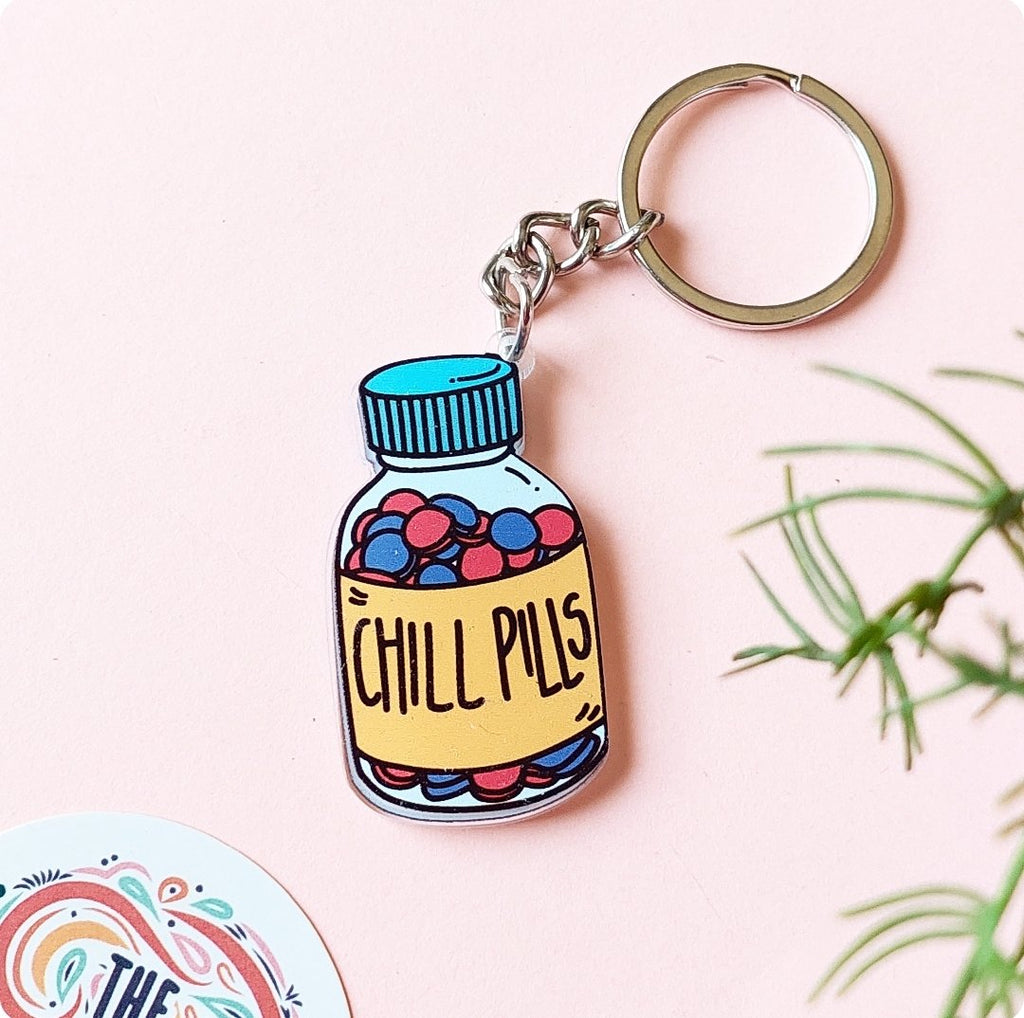 Chill Pills Acrylic Keychain