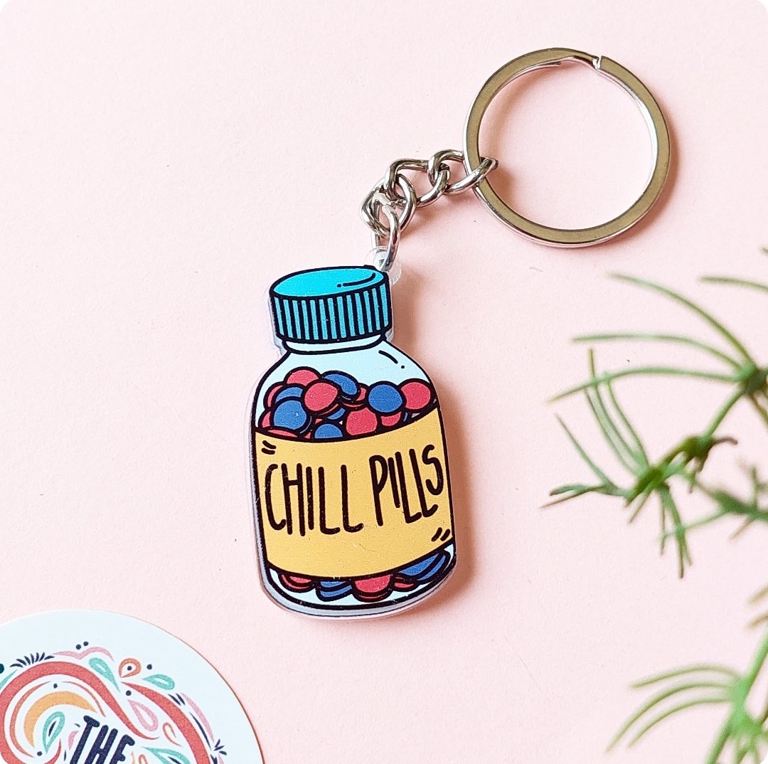 Chill Pills Acrylic Keychain