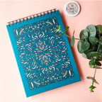 Leaves Doodle Teal Green Sketchbook