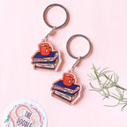 Books and Mug Acrylic Keychain
