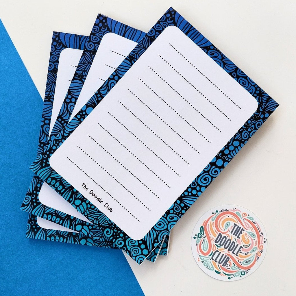 Ocean Hues Doodle Memo Pad