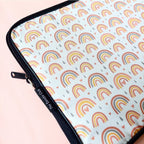 Rainbow Boho White Laptop Sleeve