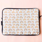 Rainbow Boho White Laptop Sleeve