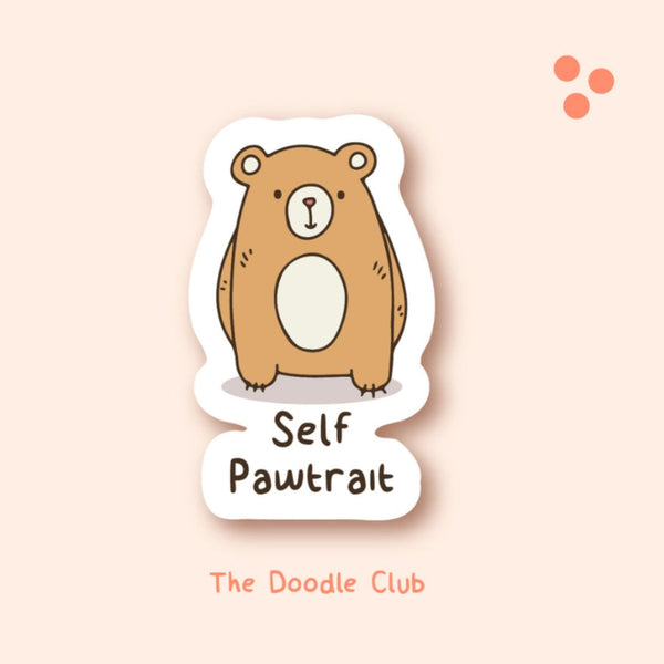 Self Pawtrait Brown Bear Sticker