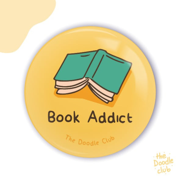 Book Addict Pin Badge