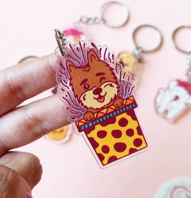Puppy Present 🎁 Acrylic Keychain