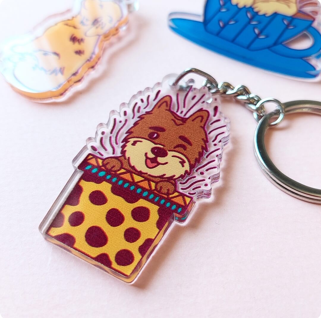 Set of 2 Doggo Acrylic Keychain