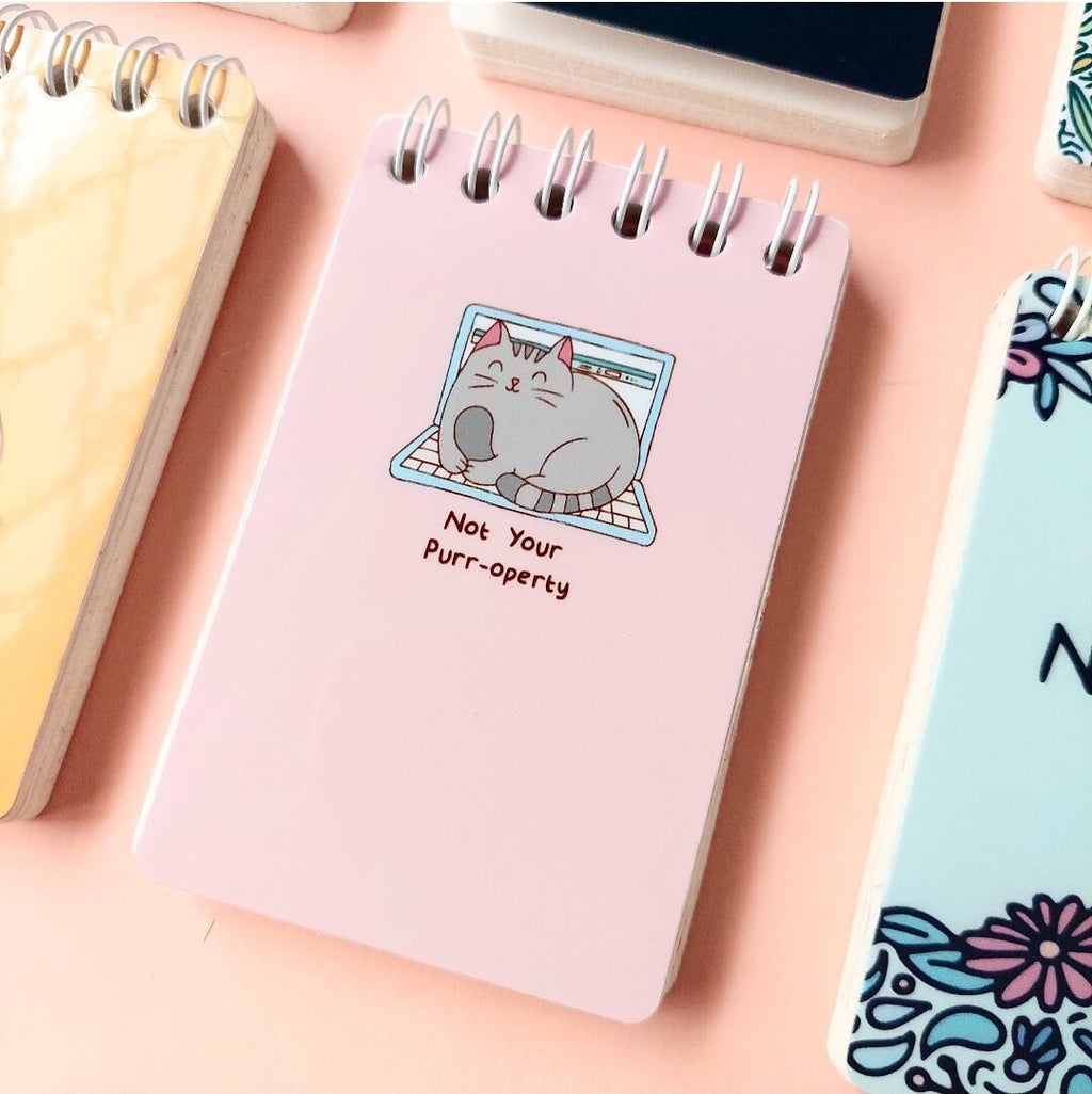 Not Your Purroperty Cat Mini Notepad
