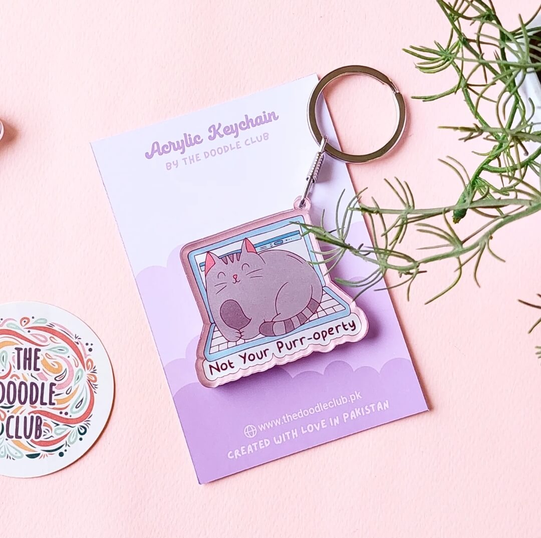 Not your Purroperty - Cat Acrylic Keychain