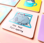 Not Your Purr-Operty Acrylic Coaster