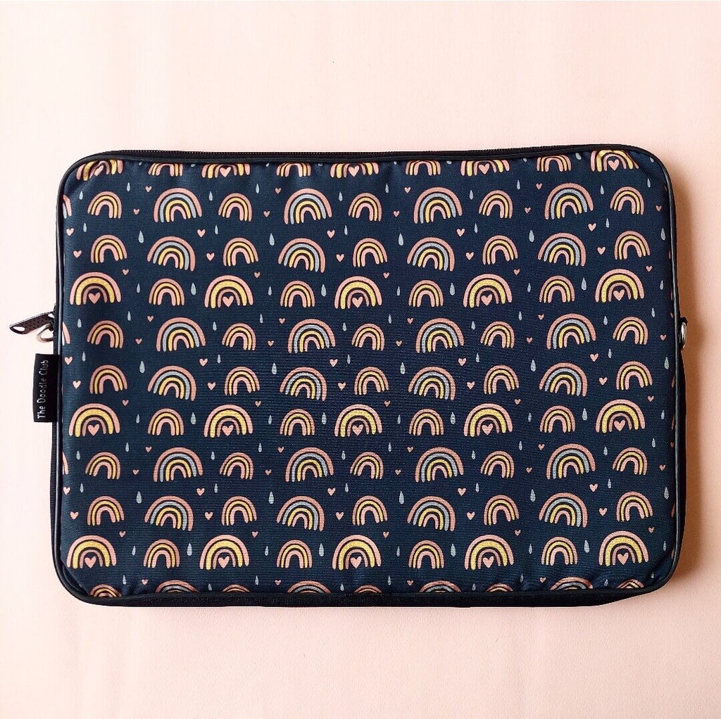 Boho Rainbow Dark Laptop Sleeve