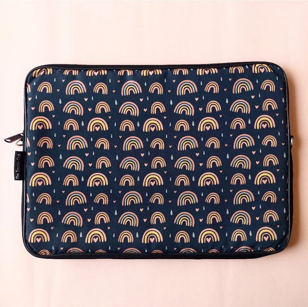 Boho Rainbow Dark Laptop Sleeve