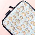 Rainbow Boho White Laptop Sleeve