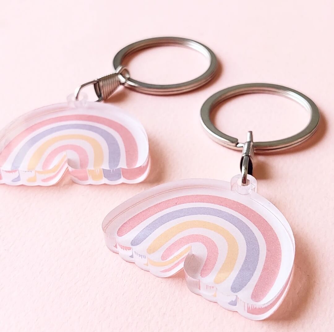 Rainbow Acrylic Keychain