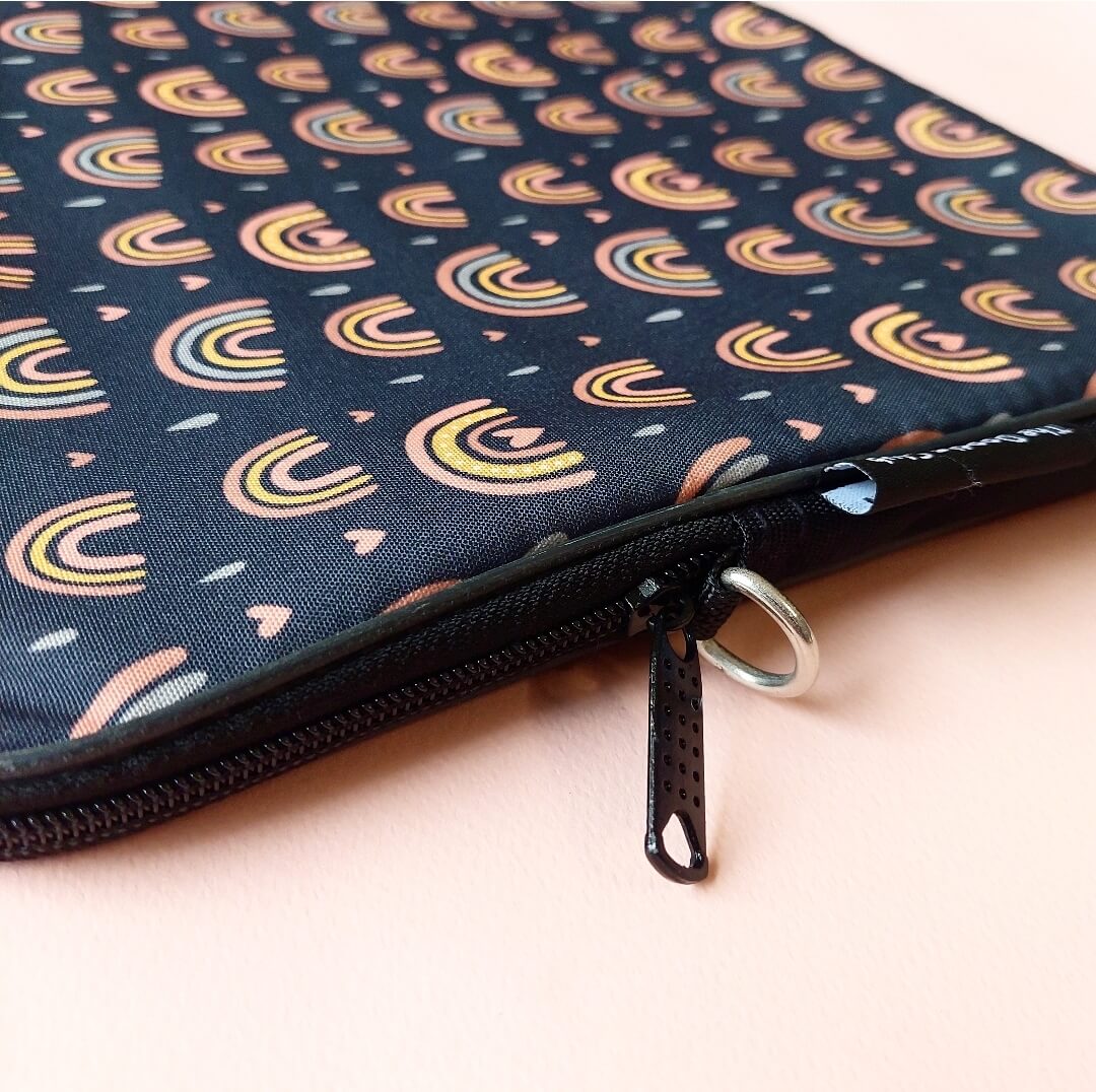 Boho Rainbow Dark Laptop Sleeve