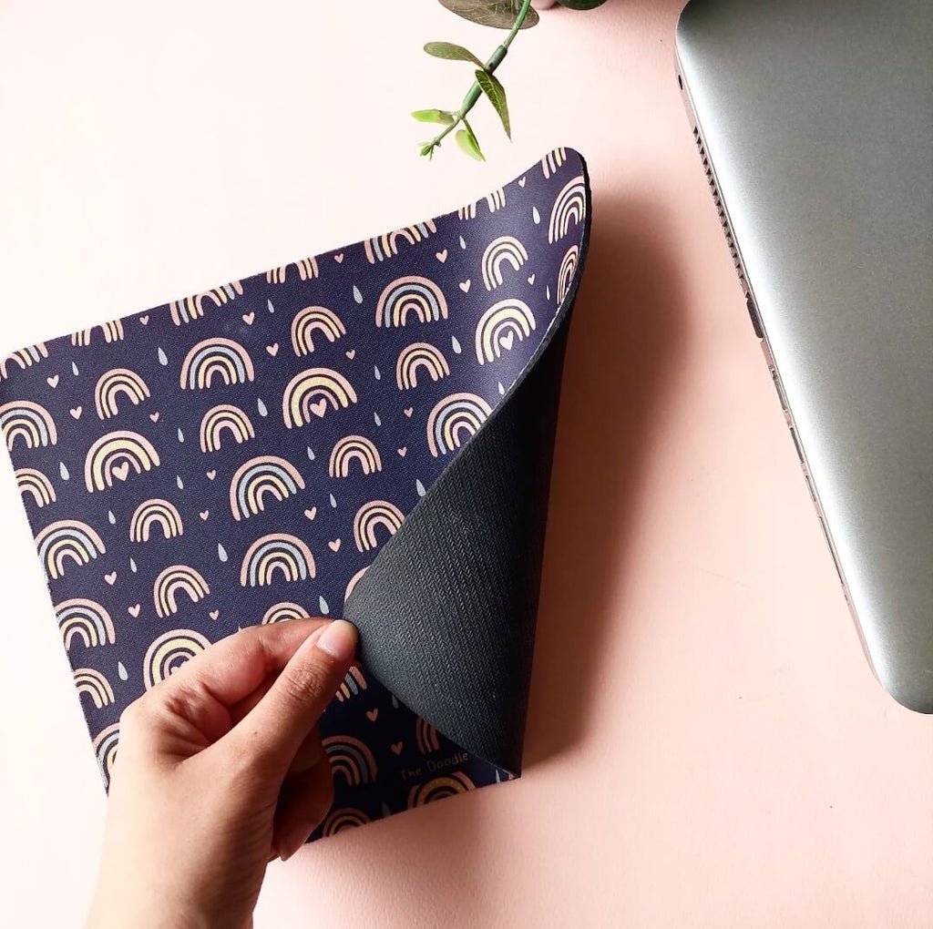 Rainbow Boho Dark - Mousepad