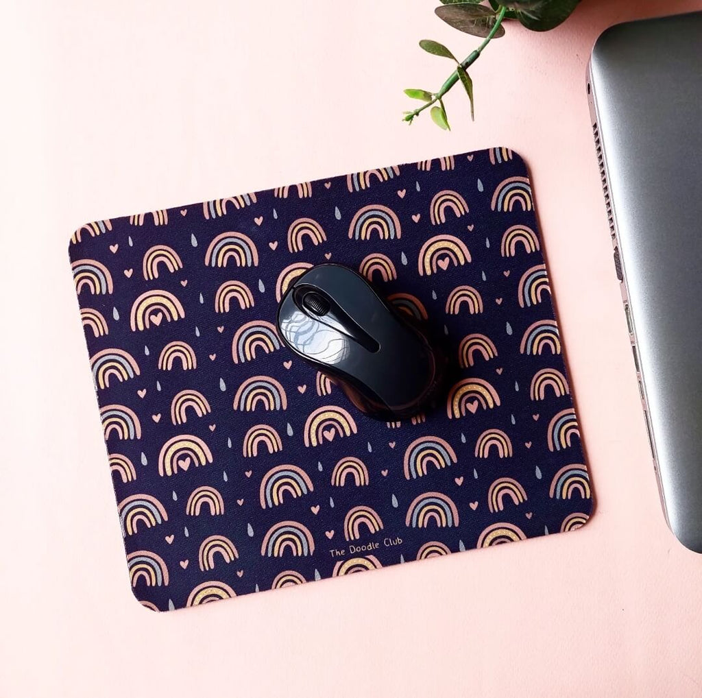 Rainbow Boho Dark - Mousepad