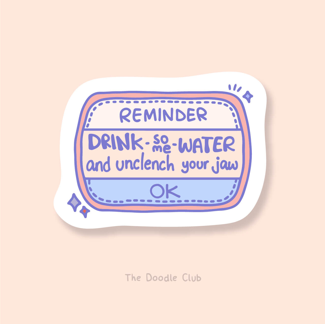 Reminder Drink Water - Sticker