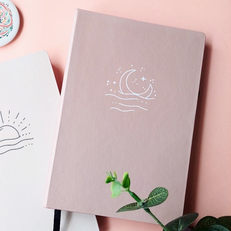 Boho Sun and Moon Minimalistic Journals