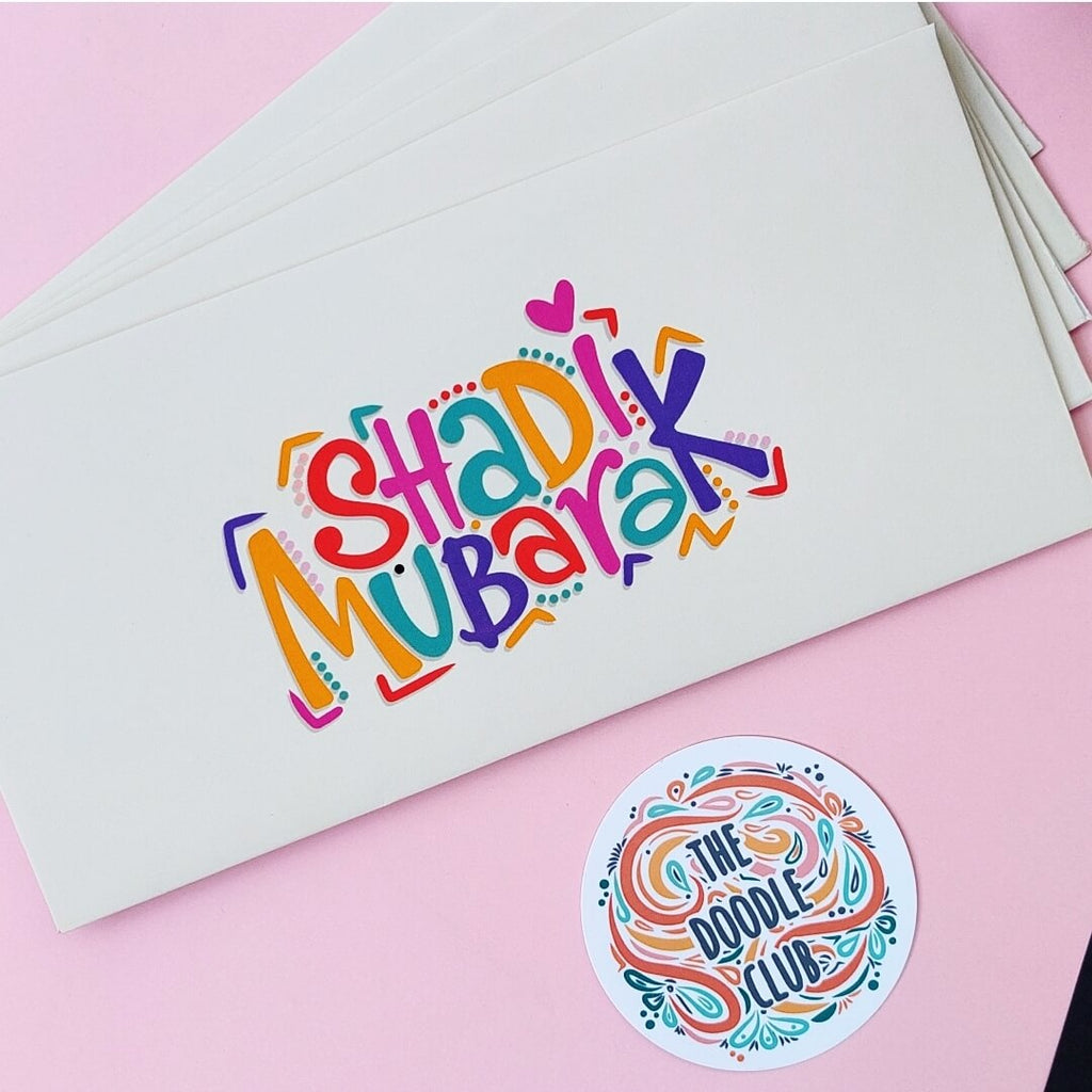 Shadi Mubarak - Offwhite Rainbow Envelopes