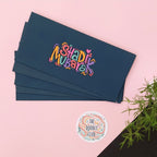 Shadi Mubarak - Navy Blue Rainbow Envelopes