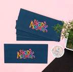 Shadi Mubarak - Navy Blue Rainbow Envelopes