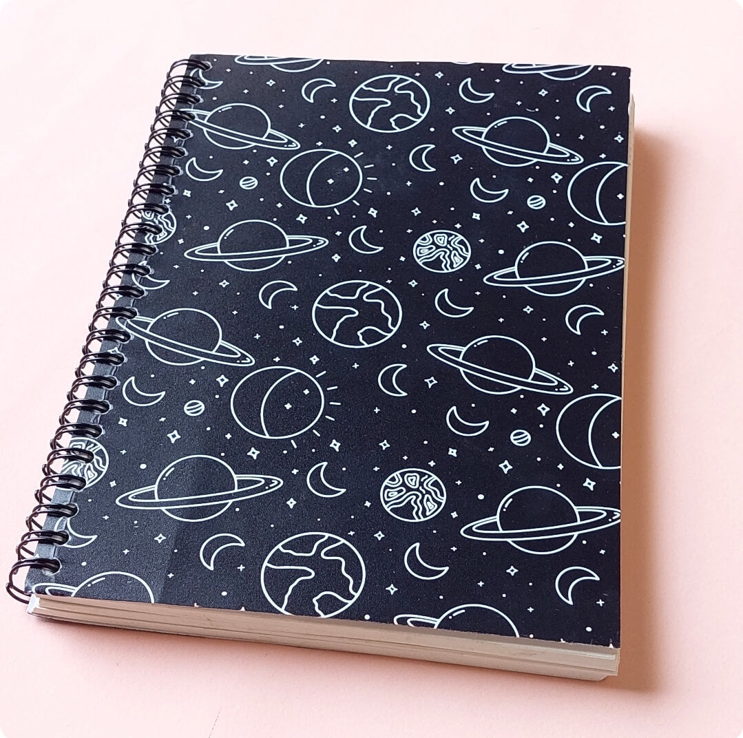 Space Doodle A5 Spiral Notebook