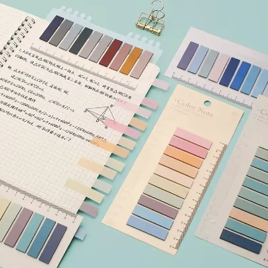 10-Solid Color Sticky Notes Set, 200 Sheets