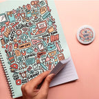 Student Life Doodle A4 Spiral Notebook