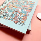 Student Life Doodle A4 Spiral Notebook