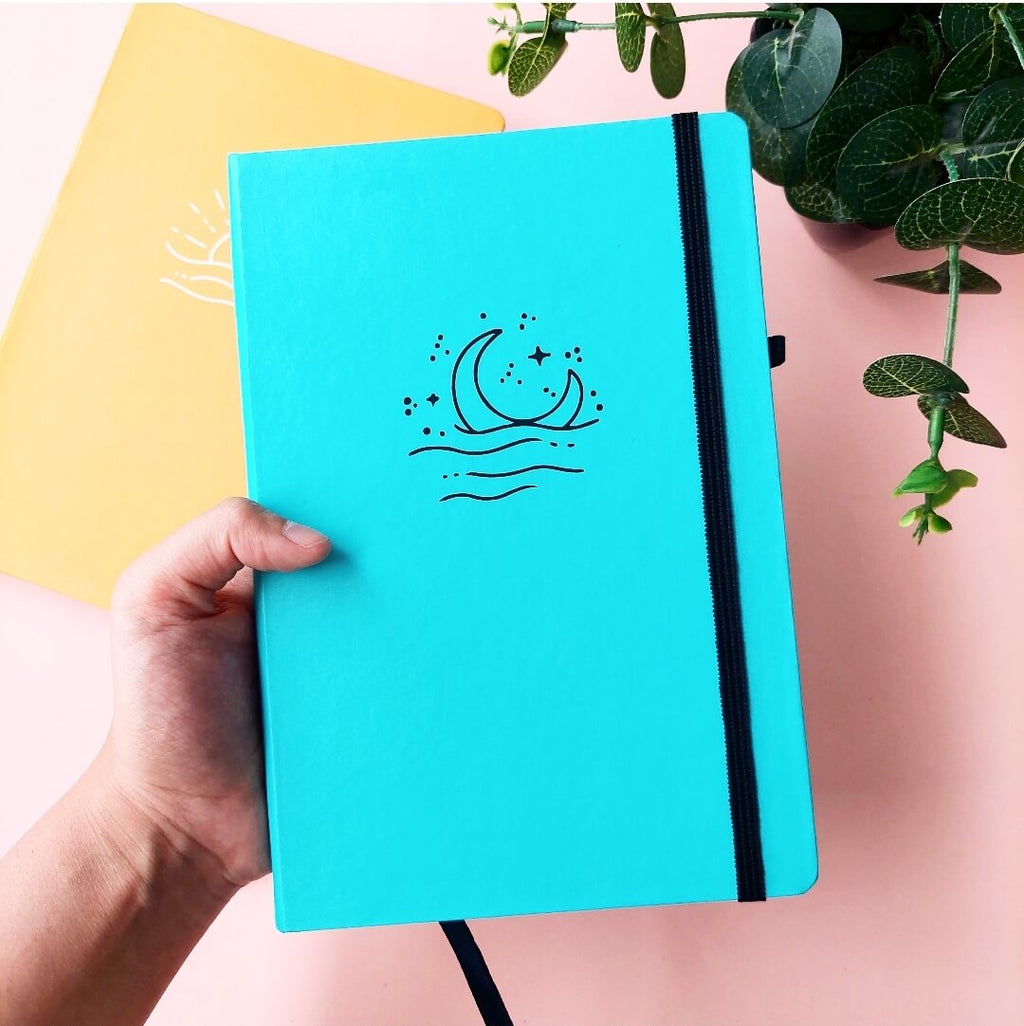 Turquoise Blue Moon Journal