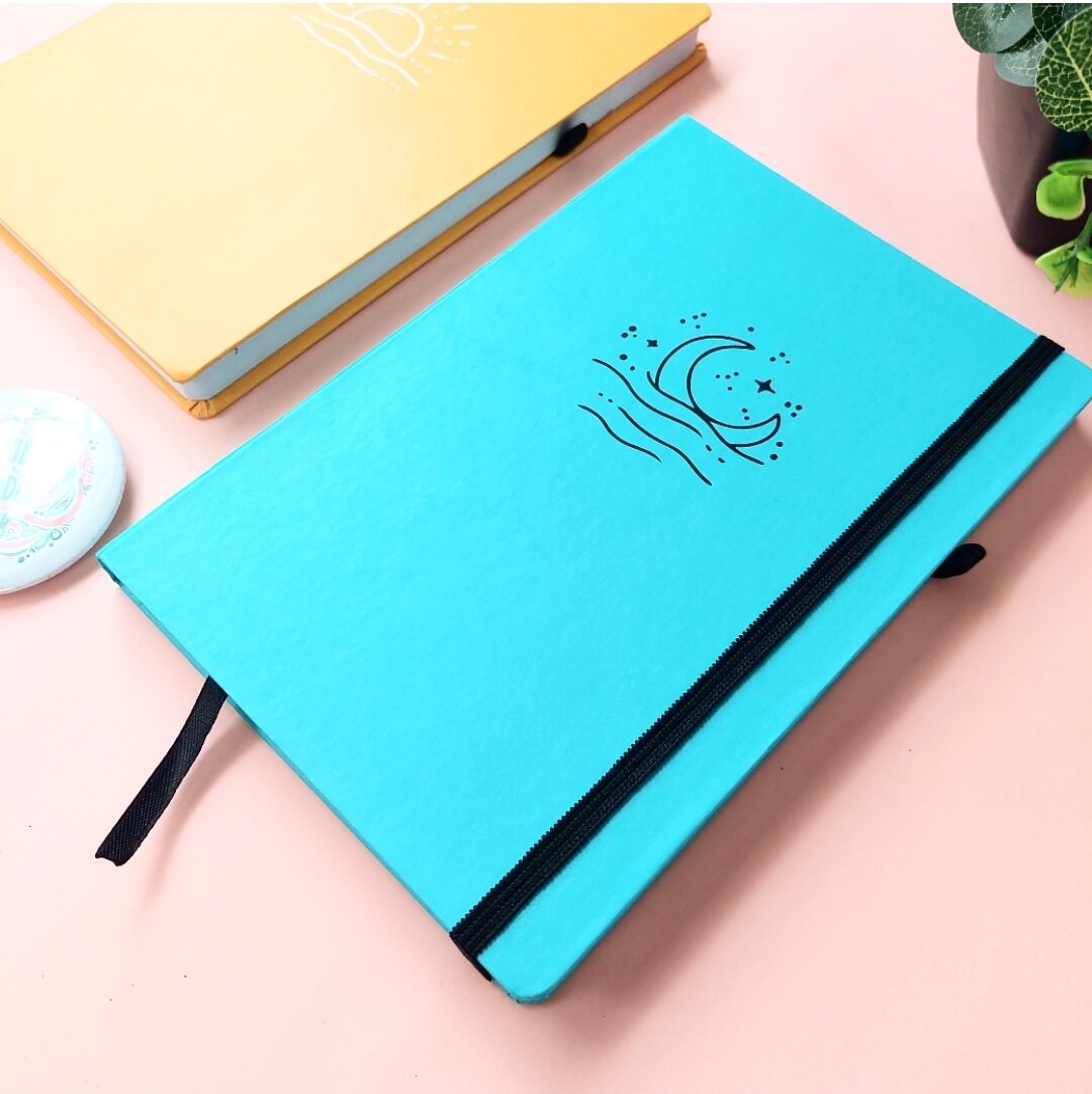 Turquoise Blue Moon Journal