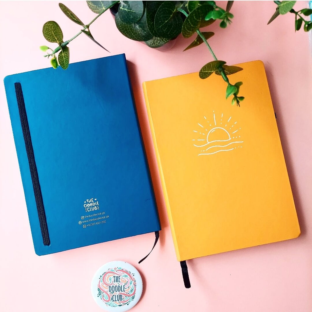 Blue Moon or Yellow Sun Minimalistic Journals