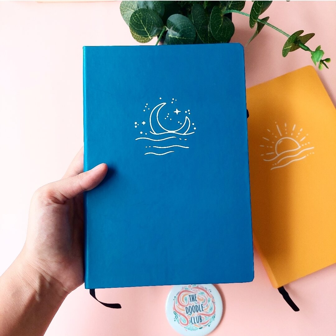 Blue Moon or Yellow Sun Minimalistic Journals
