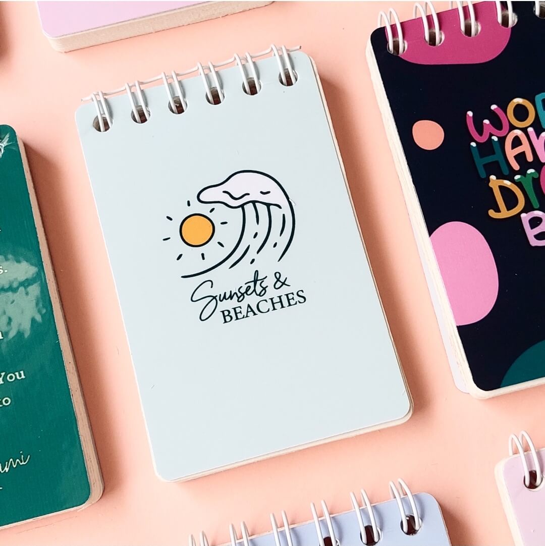 Sunsets and Beaches Mini Notepad – The Doodle Club