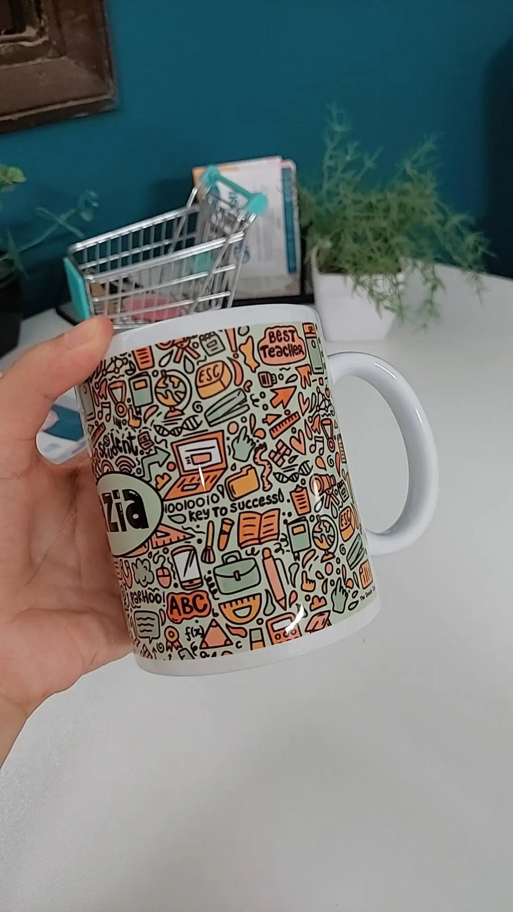 Doodled Teacher Named Mugs (Pre-paid)