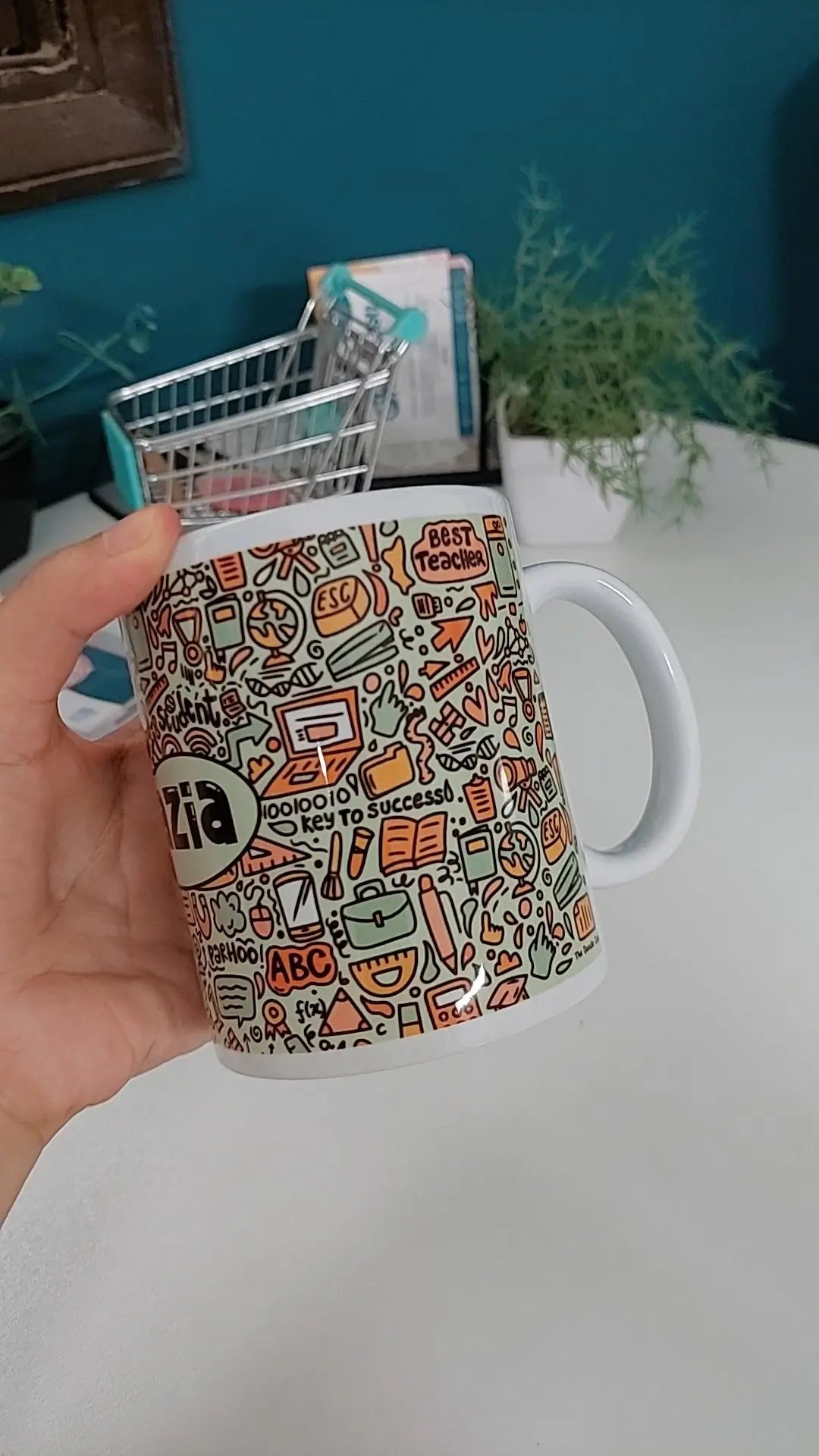 Doodled Teacher Named Mugs (Pre-paid)