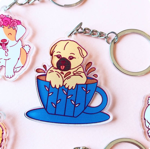 TeaPup Acrylic Keychain