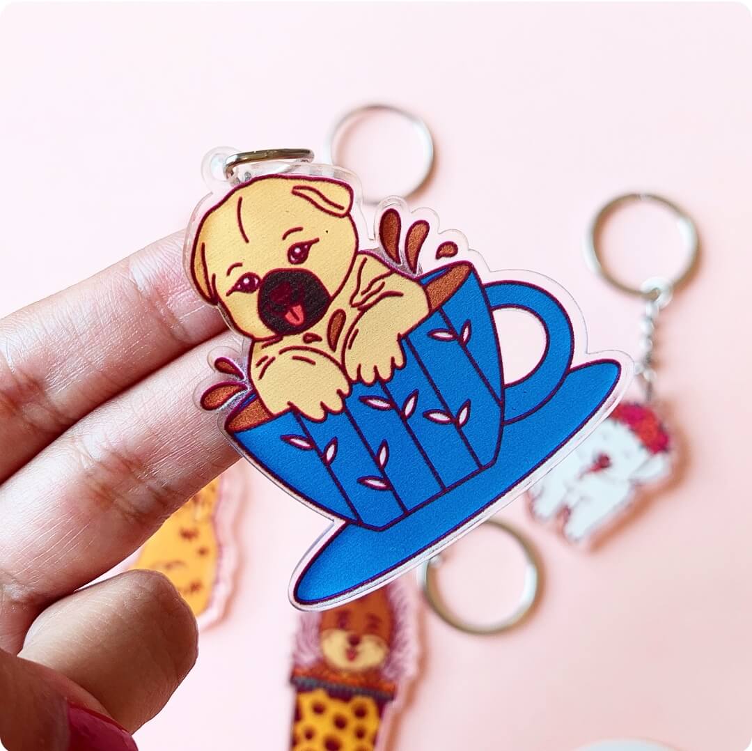 TeaPup Acrylic Keychain