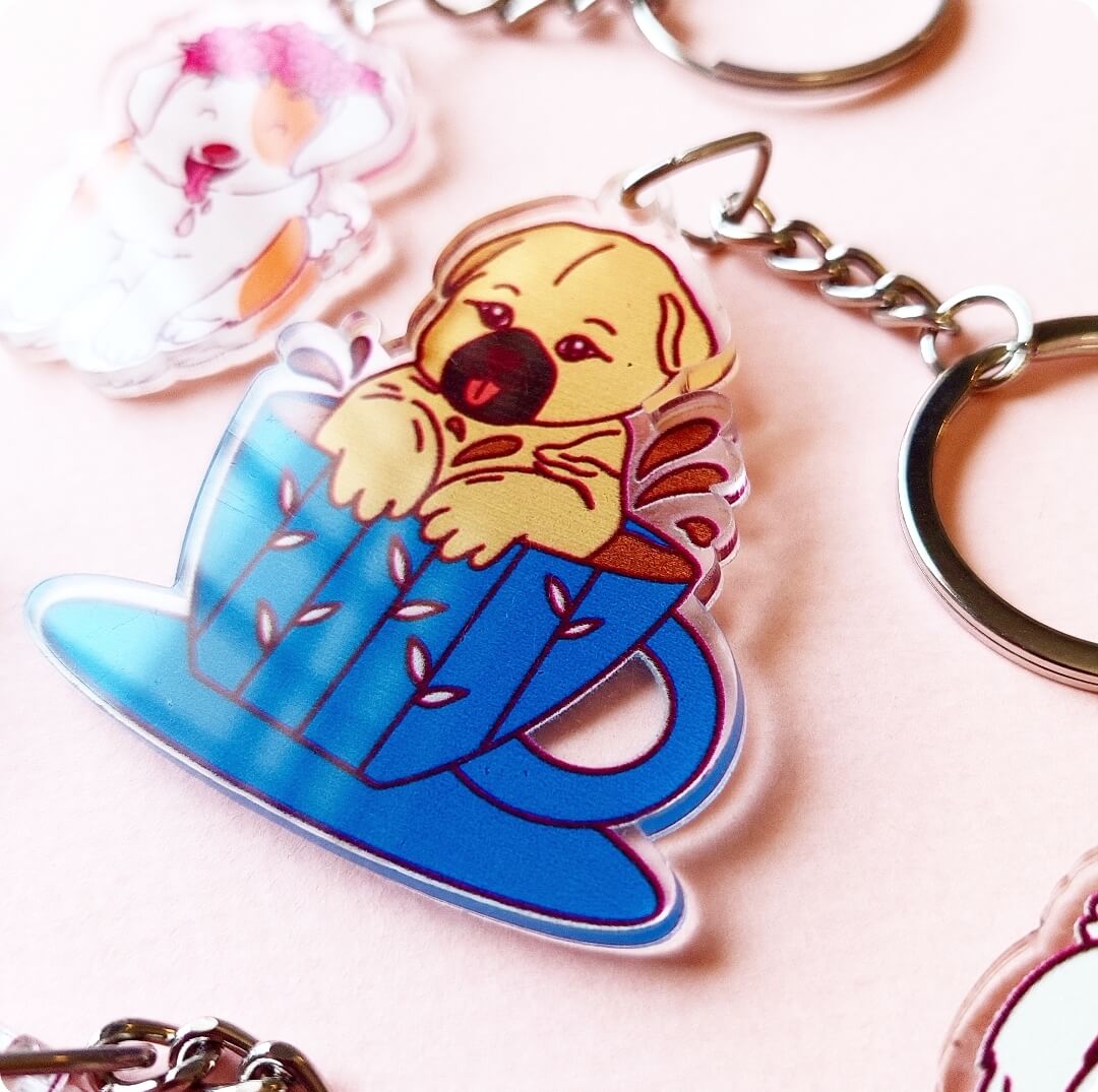 TeaPup Acrylic Keychain