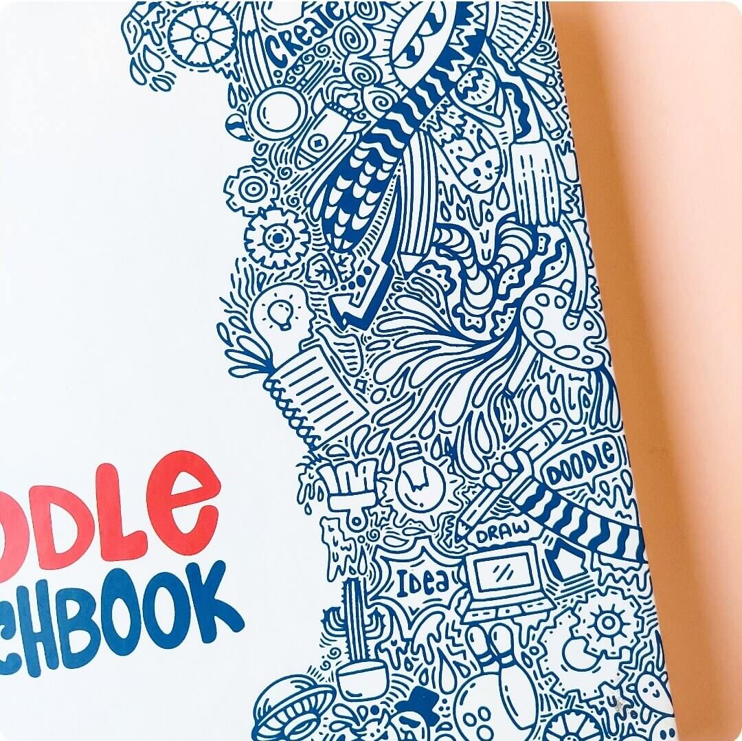 The Doodle Sketchbook - Blue & Orange