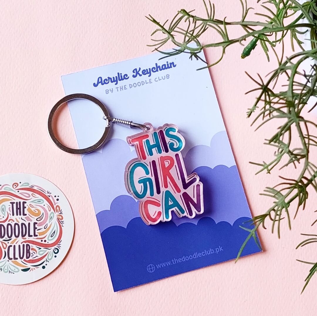 This Girl Can Acrylic Keychain