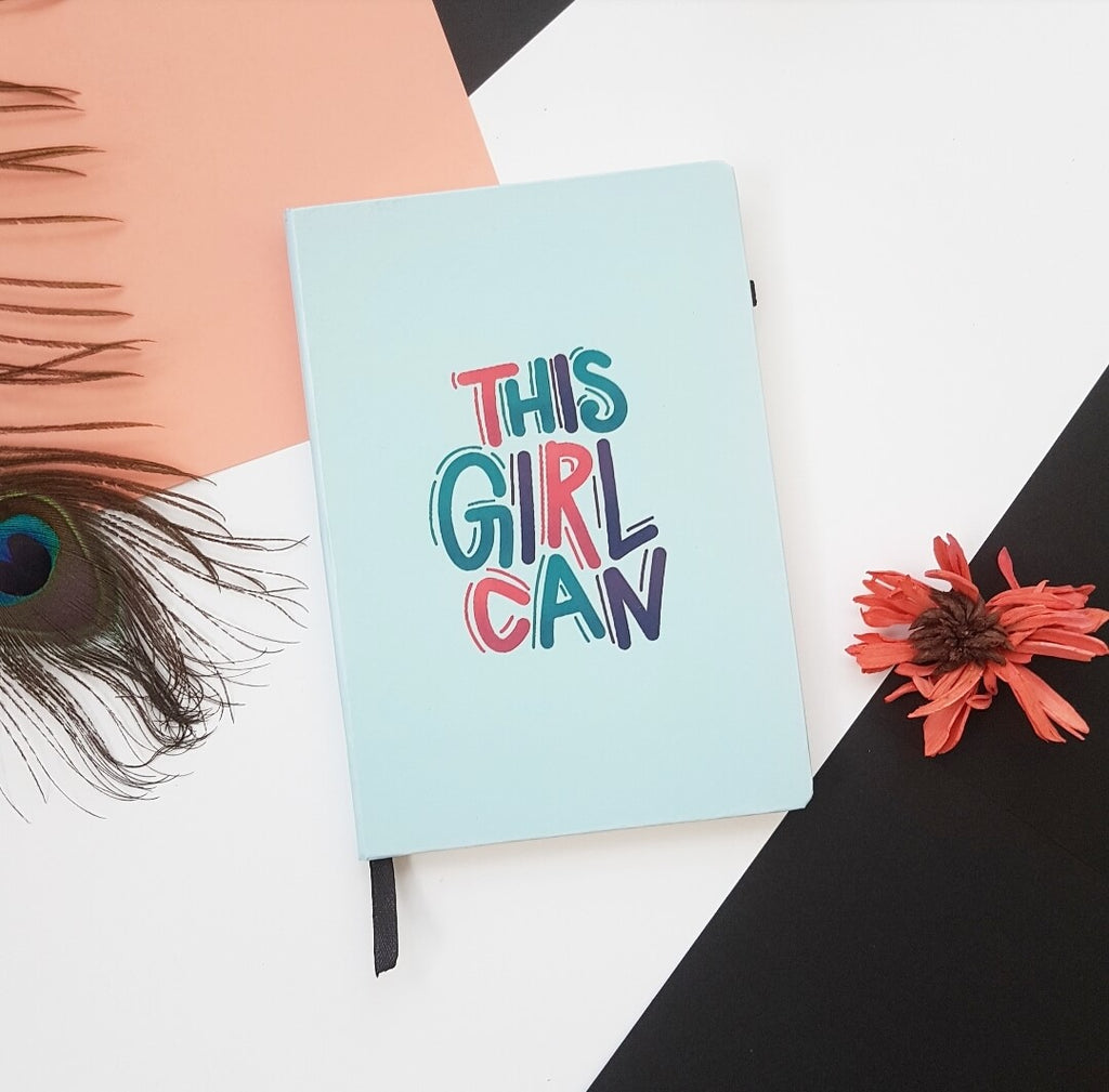 This Girl Can - Mint Blue Journal