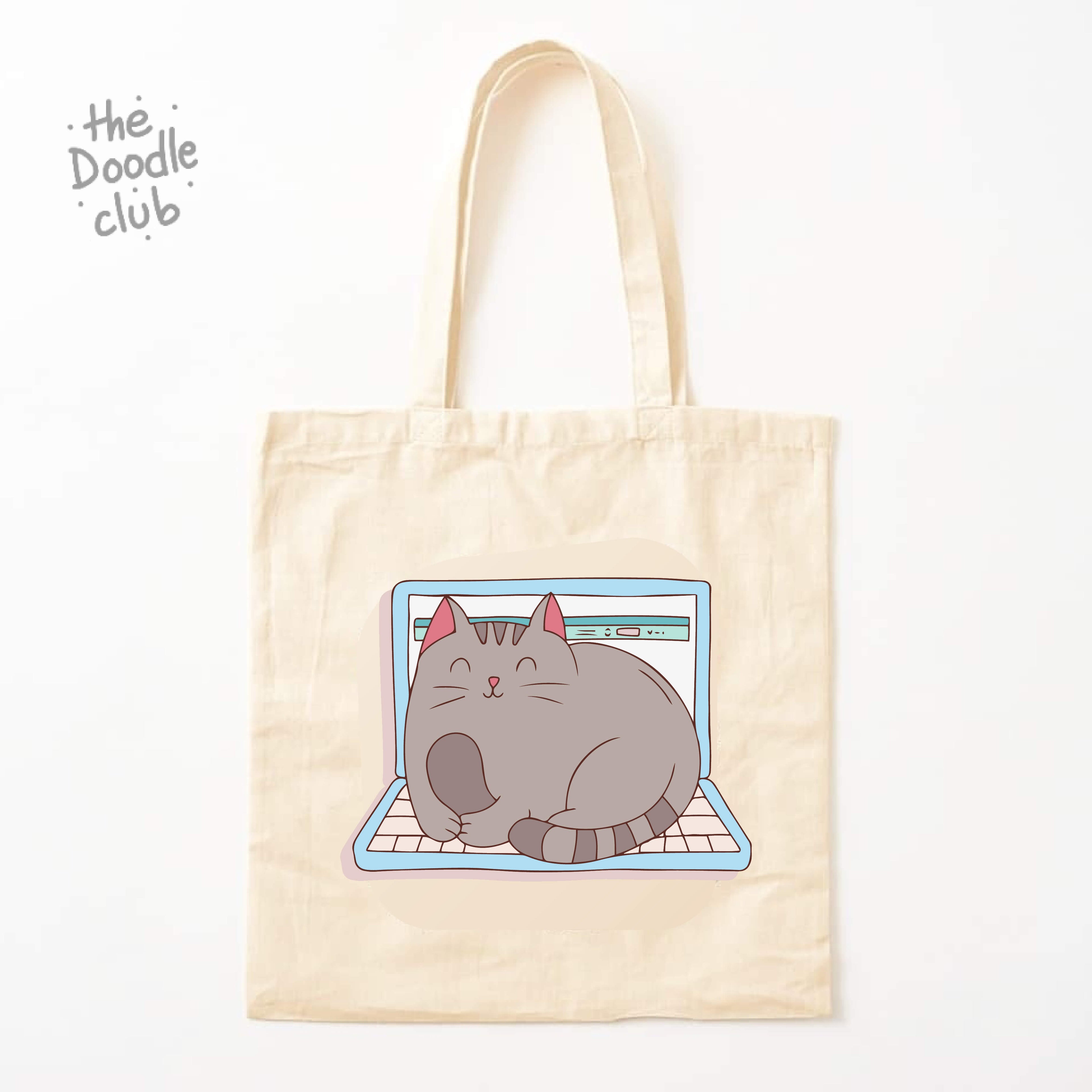 Not Your Purroperty Cat White totebag